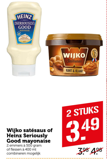 Wijko   satesaus, mayonaise folder aanbieding bij  Coop - details