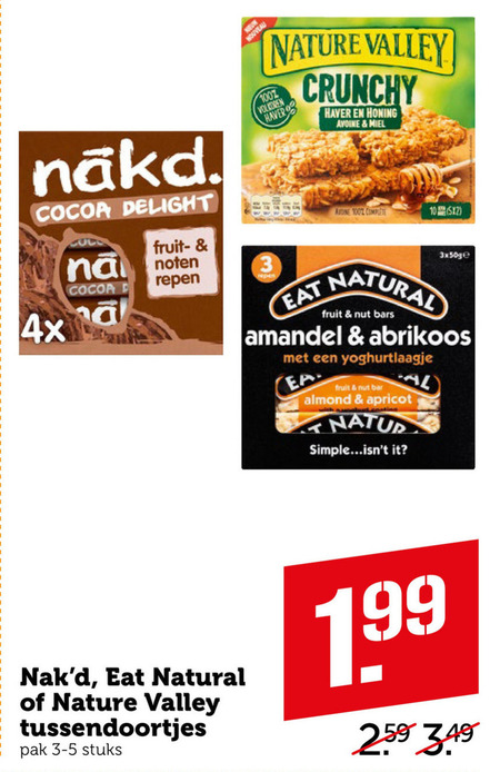 Eat Natural   mueslireep folder aanbieding bij  Coop - details