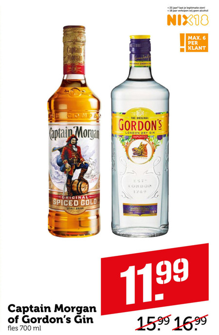 Gordons   gin, rum folder aanbieding bij  Coop - details