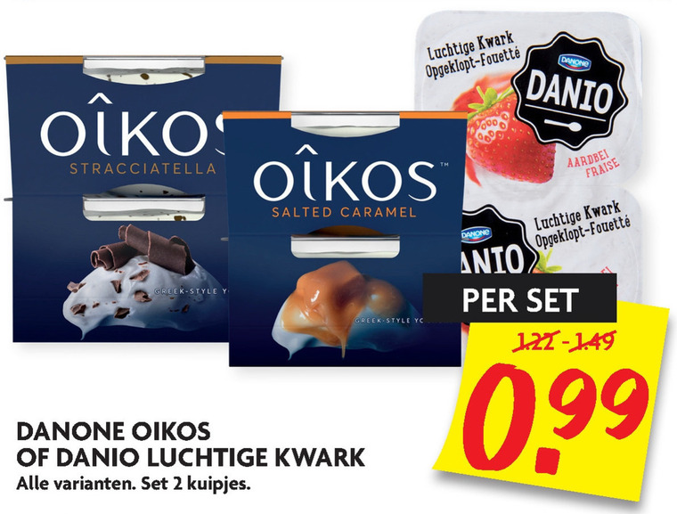 Danone Oikos   vruchtenyoghurt, kwark folder aanbieding bij  Dekamarkt - details