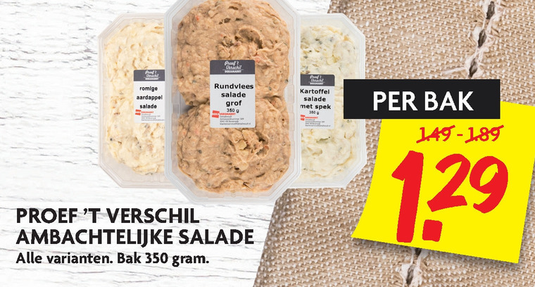 Proef t Verschil   salade folder aanbieding bij  Dekamarkt - details