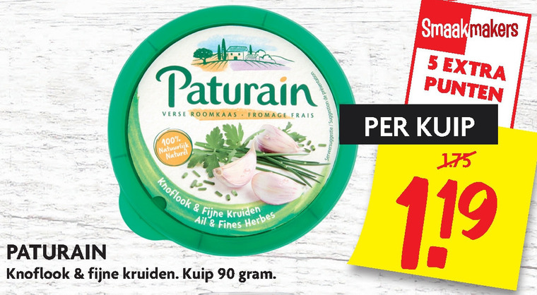 Paturain   roomkaas folder aanbieding bij  Dekamarkt - details