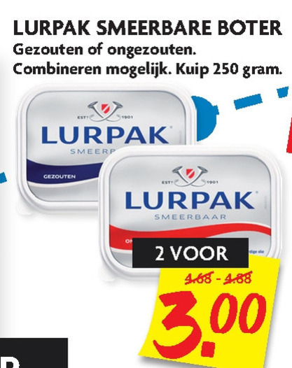 lurpak   roomboter folder aanbieding bij  Dekamarkt - details