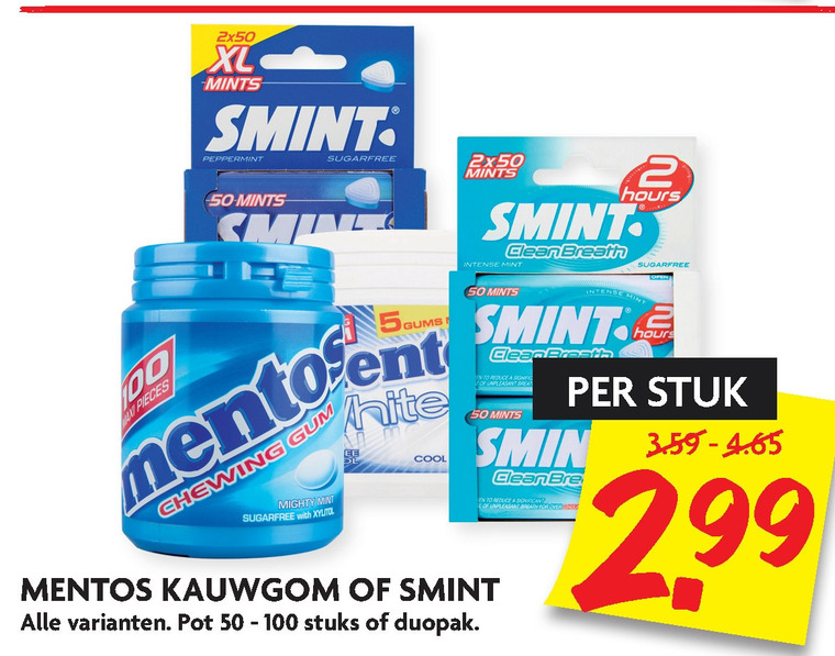 Smint   kauwgom folder aanbieding bij  Dekamarkt - details