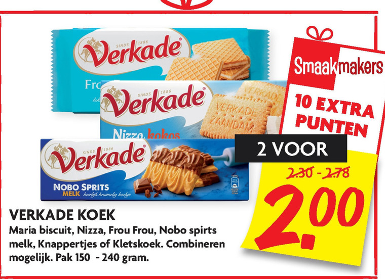 Verkade   biscuits folder aanbieding bij  Dekamarkt - details