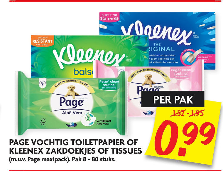 Page   tissue, vochtig toiletpapier folder aanbieding bij  Dekamarkt - details