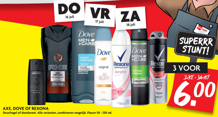 Dove   deodorant, douchegel folder aanbieding bij  Dekamarkt - details