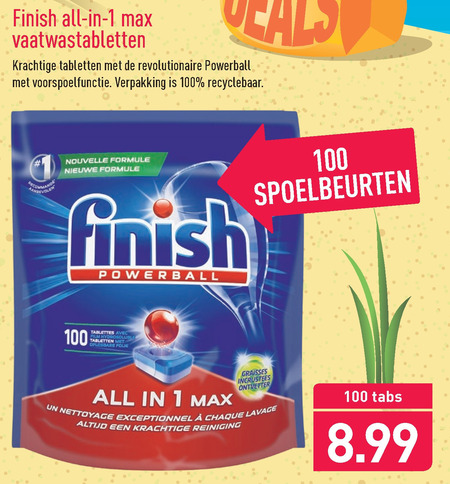 Finish   vaatwasmiddel folder aanbieding bij  Aldi - details