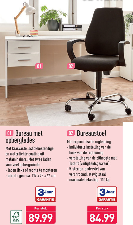 Buro Burostoel Folder nbieding Bij Aldi Details