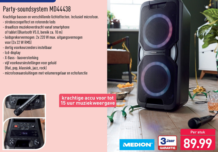 Medion   portable speakerset folder aanbieding bij  Aldi - details