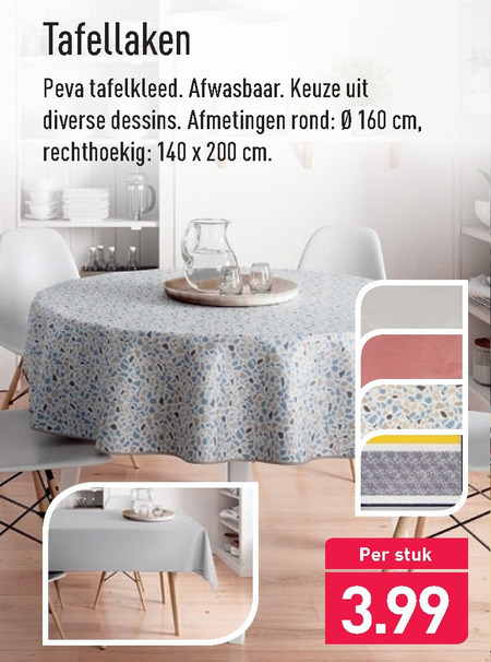 tafelkleed folder aanbieding Aldi details