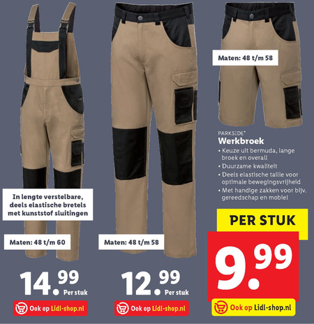 Parkside werkbroek folder aanbieding bij Lidl details