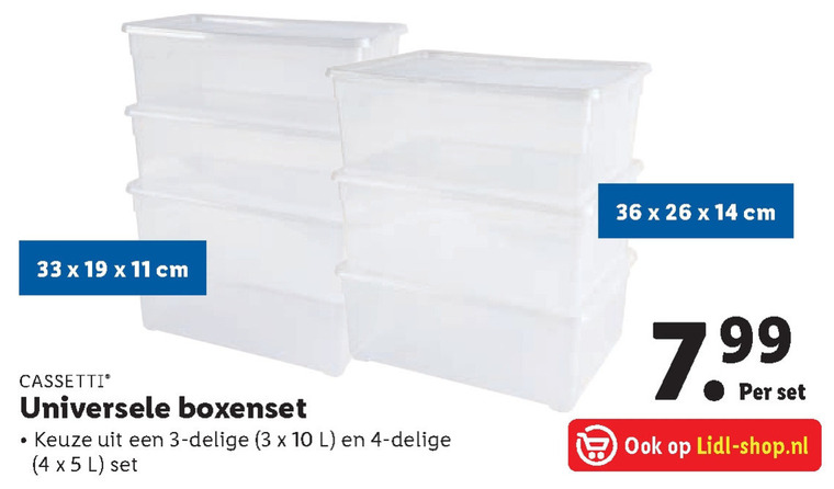 Cassetti   opbergdoos folder aanbieding bij  Lidl - details