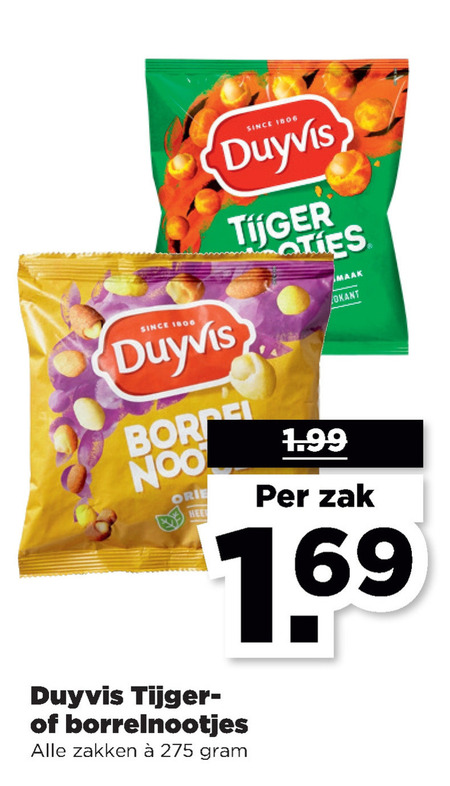 Duyvis   borrelnootjes folder aanbieding bij  Plus - details