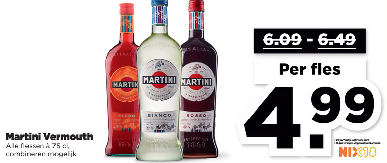 Martini   vermouth folder aanbieding bij  Plus - details