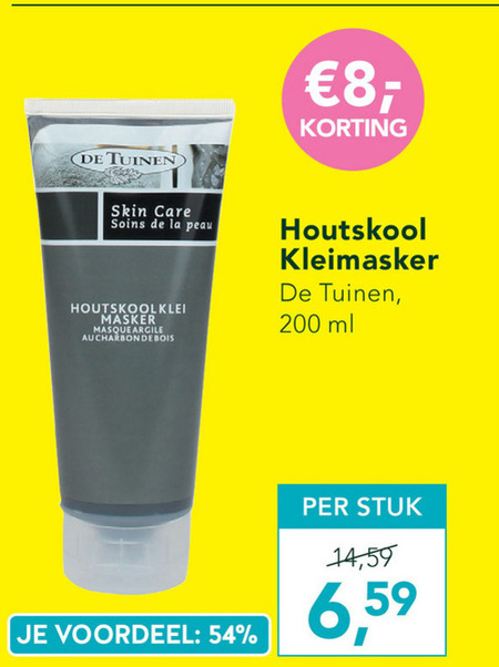 De Tuinen Huismerk   gezichtsmasker folder aanbieding bij  Holland & Barrett - details