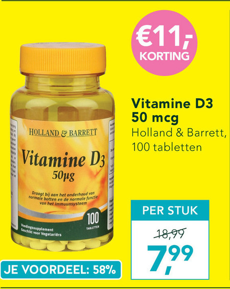 Holland and Barrett   vitamine folder aanbieding bij  Holland & Barrett - details