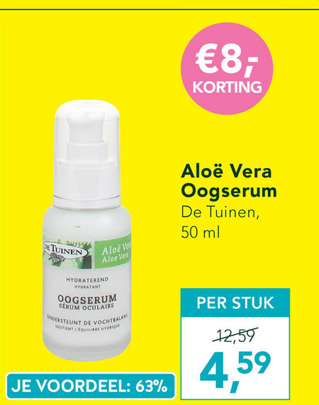 De Tuinen Huismerk   oogserum folder aanbieding bij  Holland & Barrett - details