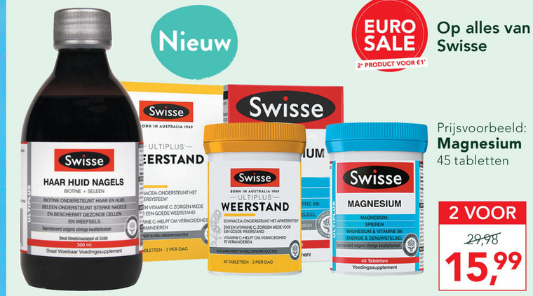 Swisse   voedingssupplement folder aanbieding bij  Holland & Barrett - details