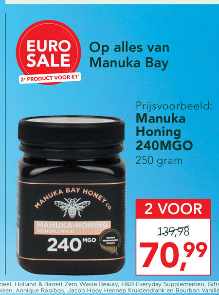 Manuka Bay   voedingssupplement folder aanbieding bij  Holland & Barrett - details