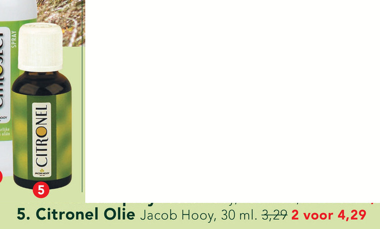 Jacob Hooy   citronella kaars folder aanbieding bij  Holland & Barrett - details