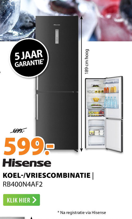 Hisense   koelvriescombinatie folder aanbieding bij  Expert - details