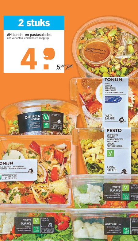 Albert Heijn Huismerk   pastasalade, salade folder aanbieding bij  Albert Heijn - details