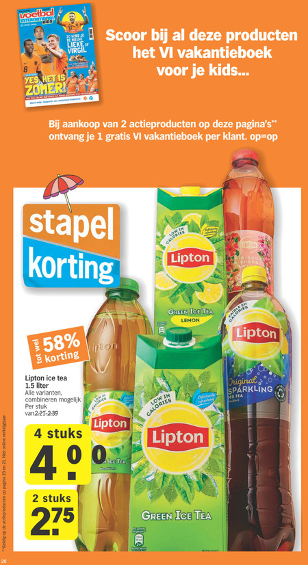 Lipton   ice tea folder aanbieding bij  Albert Heijn - details