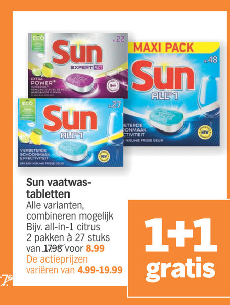 Sun   vaatwasmiddel folder aanbieding bij  Albert Heijn - details