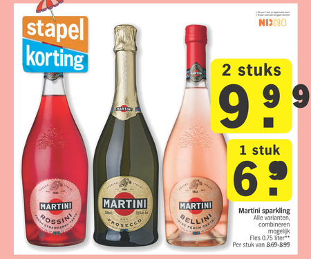 Martini   prosecco folder aanbieding bij  Albert Heijn - details