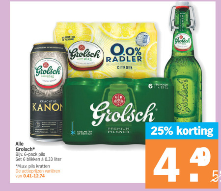 Grolsch   speciaalbier, flesje bier folder aanbieding bij  Albert Heijn - details