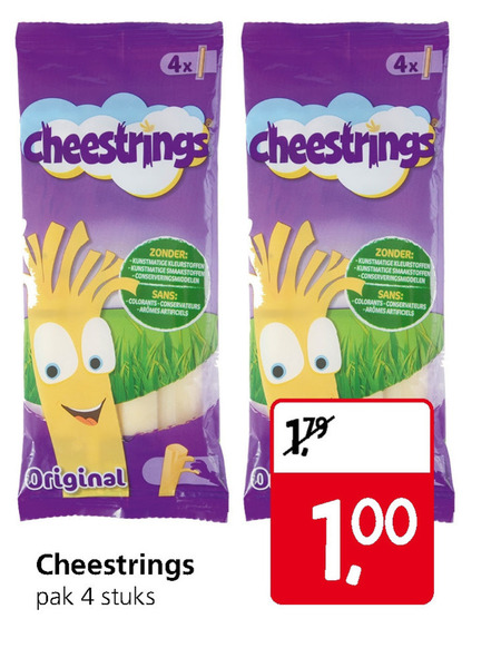 Cheestrings   kaassnacks folder aanbieding bij  Jan Linders - details