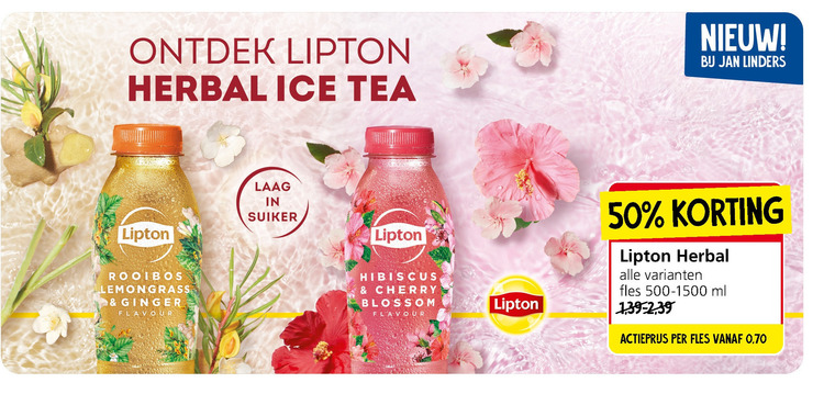 Lipton   ice tea folder aanbieding bij  Jan Linders - details