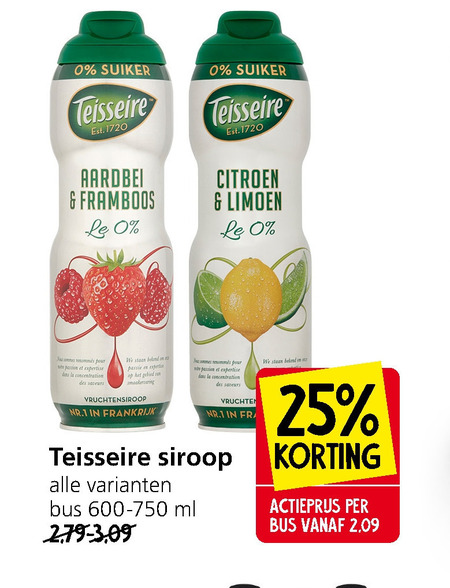 Teisseire   limonadesiroop folder aanbieding bij  Jan Linders - details