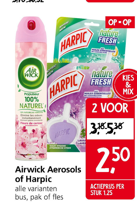 Airwick   toiletreiniger, luchtverfrisser folder aanbieding bij  Jan Linders - details