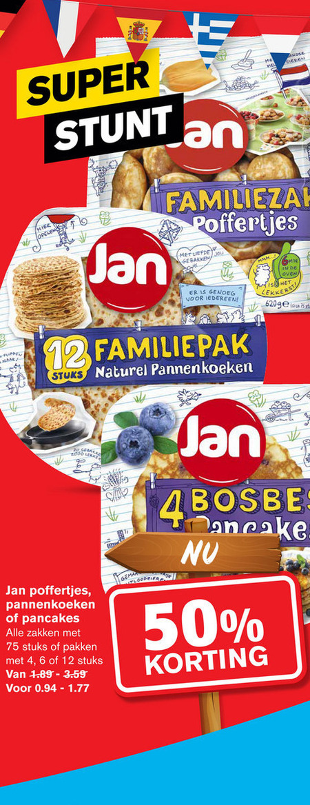 Jan   pannenkoek, poffertjes folder aanbieding bij  Hoogvliet - details