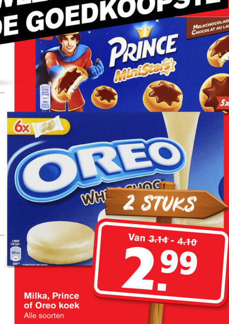 Milka   biscuits folder aanbieding bij  Hoogvliet - details