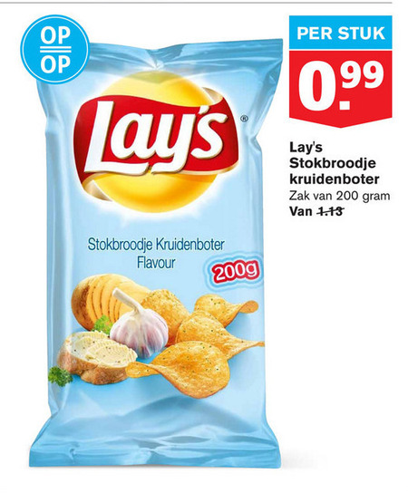 Lays   chips folder aanbieding bij  Hoogvliet - details