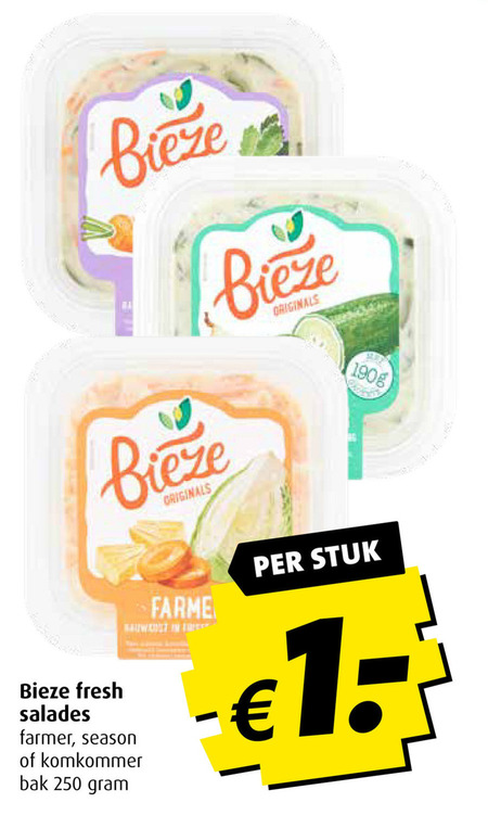 Bieze   salade folder aanbieding bij  Boni - details