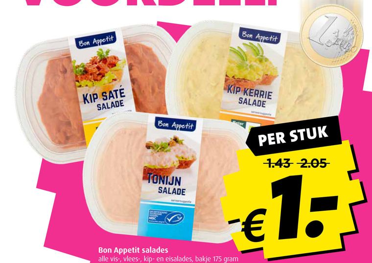 Bon Appetit   salade folder aanbieding bij  Boni - details