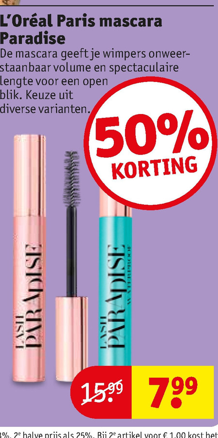 L Oreal   mascara folder aanbieding bij  Kruidvat - details