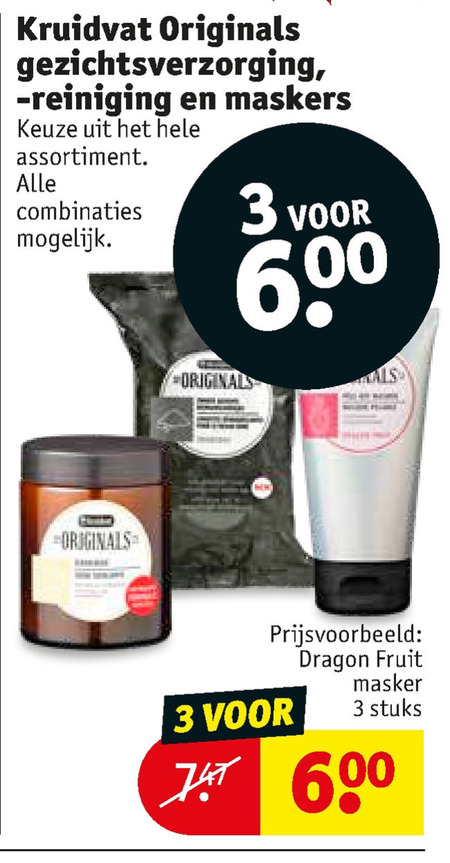 Kruidvat Huismerk   gezichtsmasker, gezichtsverzorging folder aanbieding bij  Kruidvat - details