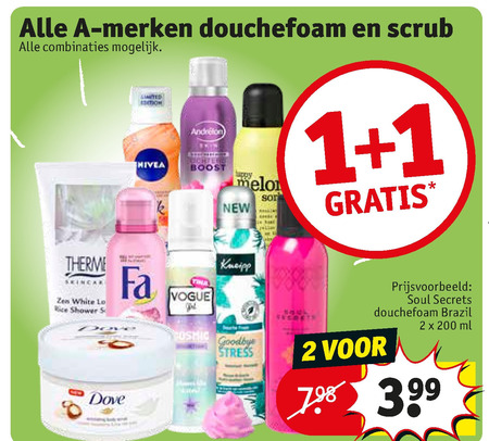 Dove   scrubcreme, douchegel folder aanbieding bij  Kruidvat - details