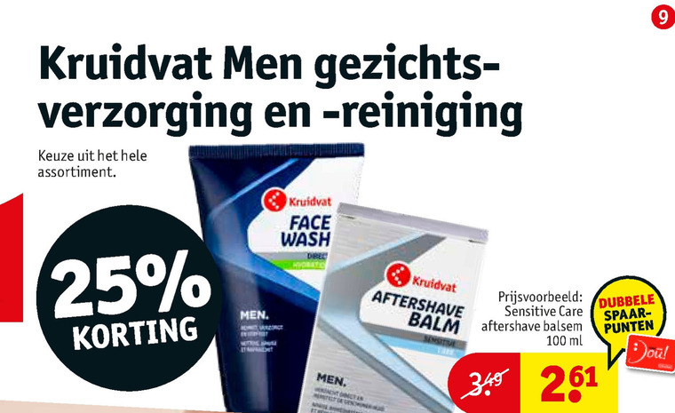 Kruidvat Huismerk   aftershave, heren gezichtsverzorging folder aanbieding bij  Kruidvat - details