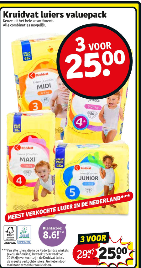 Kruidvat Huismerk   luiers folder aanbieding bij  Kruidvat - details