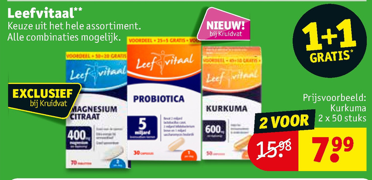 Leef Vitaal   voedingssupplement folder aanbieding bij  Kruidvat - details