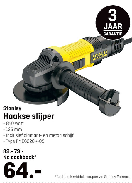 Stanley   haakse slijper folder aanbieding bij  Multimate - details