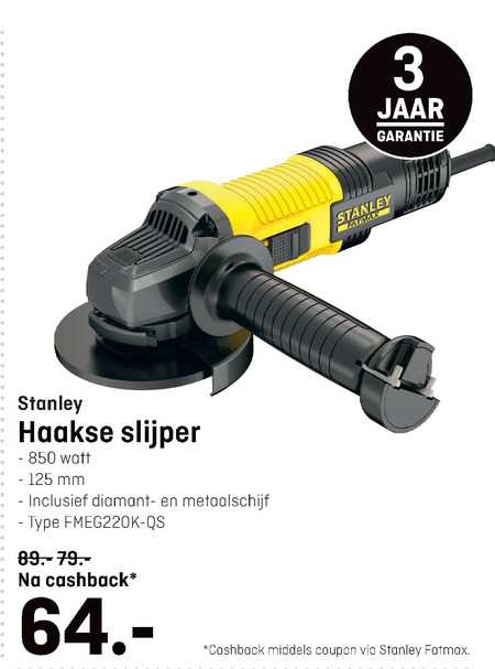 Stanley   haakse slijper folder aanbieding bij  Hubo - details