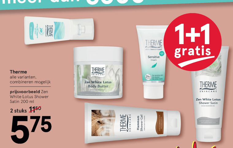 Therme   douchegel, deodorant folder aanbieding bij  Etos - details