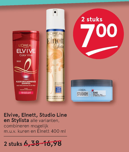 Elvive   shampoo folder aanbieding bij  Etos - details